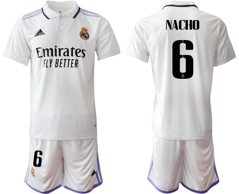 Men 2022-2023 Club Real Madrid home white #6 Soccer Jersey